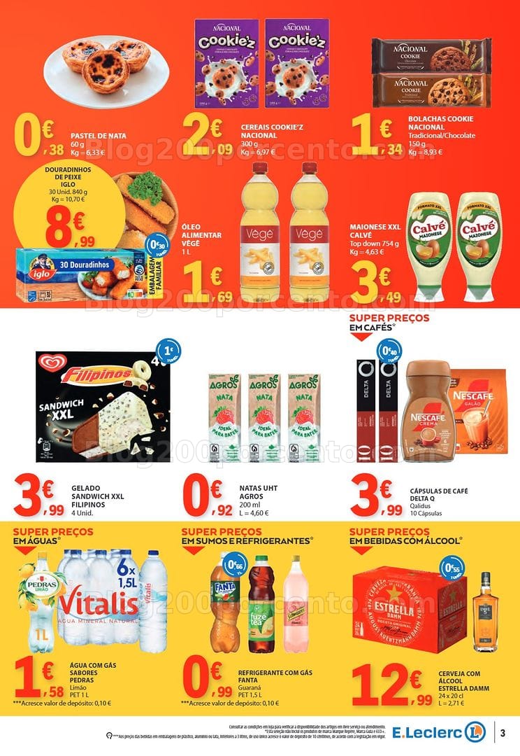 Antevisão Folheto E-LECLERC Promoções Fim de Semana - 25 a 27 setembro